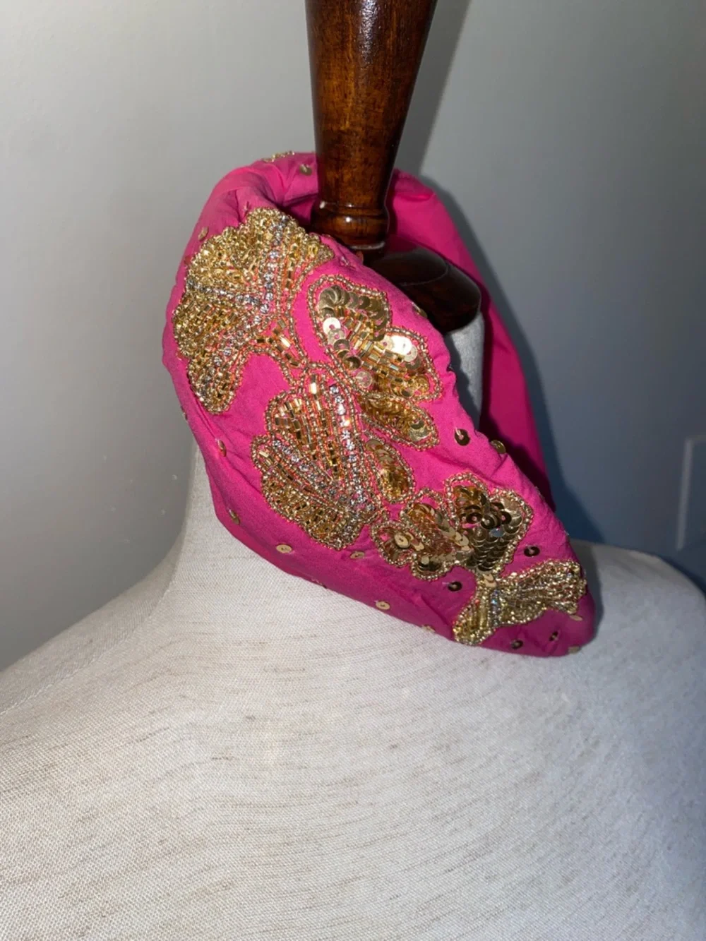 Kay Lee Pink Beaded Headband
